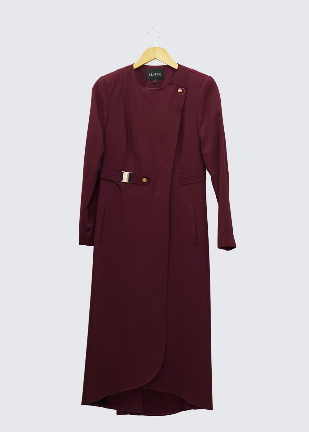 Tesettür giyim BORDO 1376 TRENÇKOT