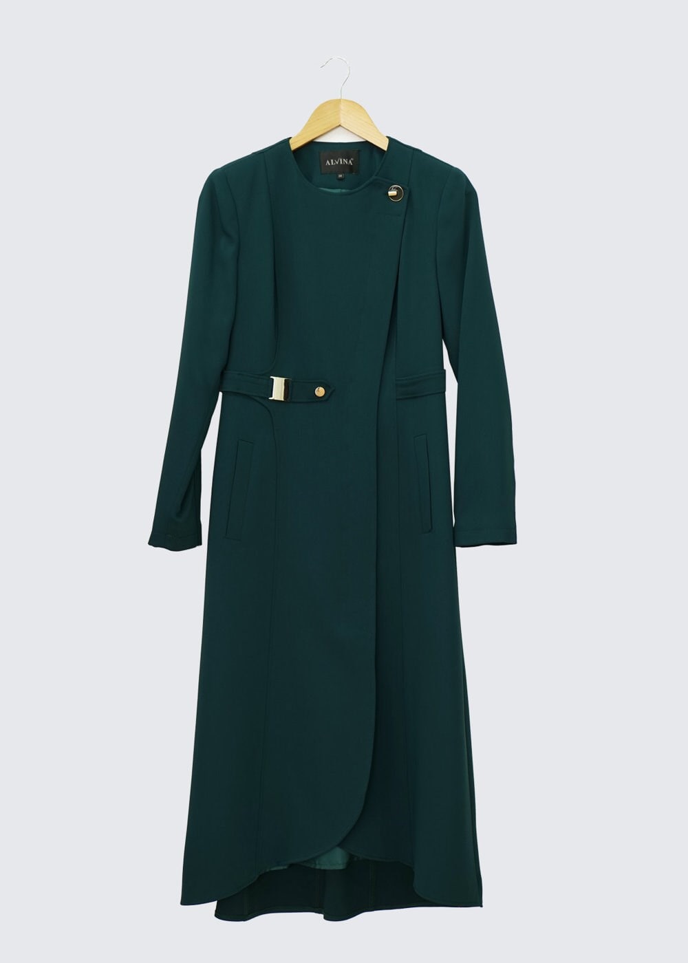 Tesettür giyim YEŞİL 1376 TRENÇKOT