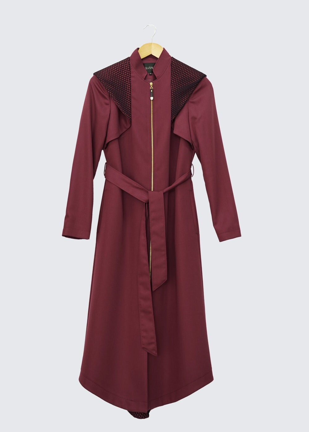 Tesettür giyim BORDO 1387 TRENÇKOT