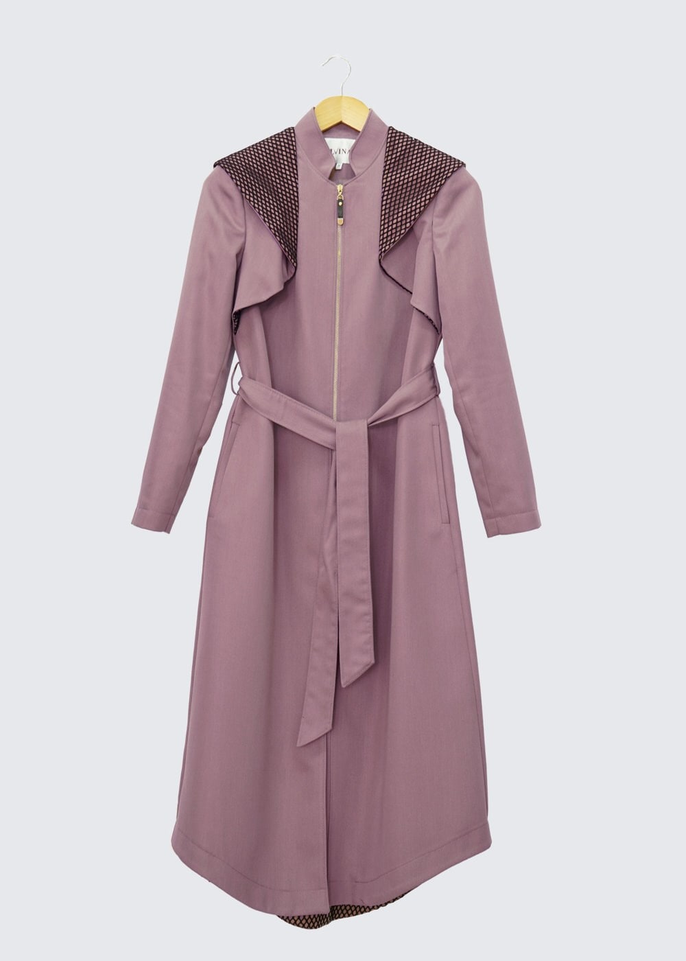 Tesettür giyim PUDRA 1387 TRENÇKOT