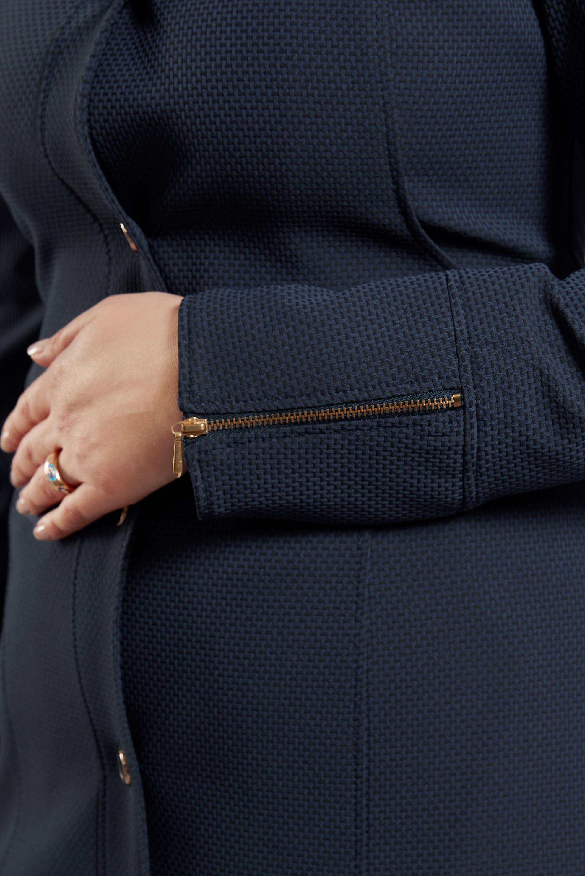 Tesettür giyim LACİVERT DÜĞMELİ TRENÇKOT 1392