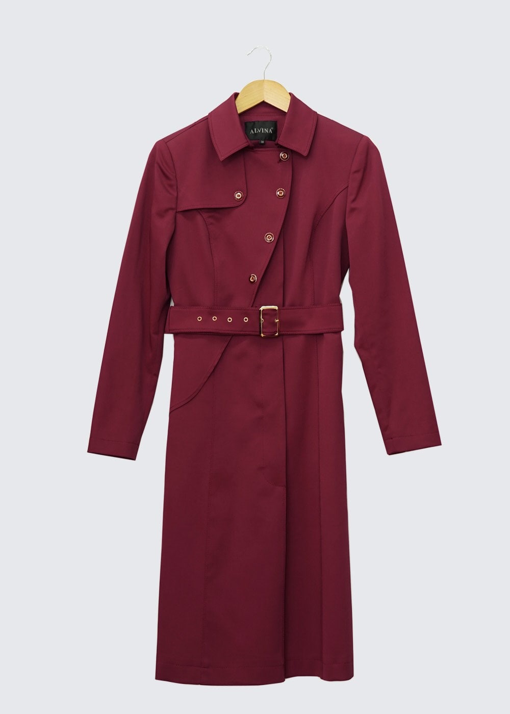 Tesettür giyim BORDO 1393 TRENÇKOT