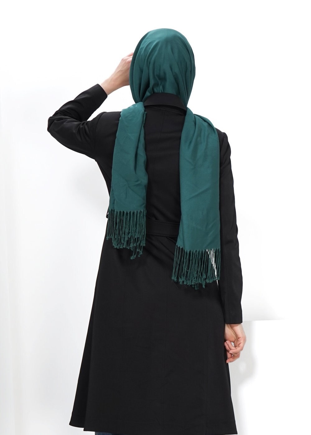 Tesettür giyim SİYAH 1394 TRENÇKOT