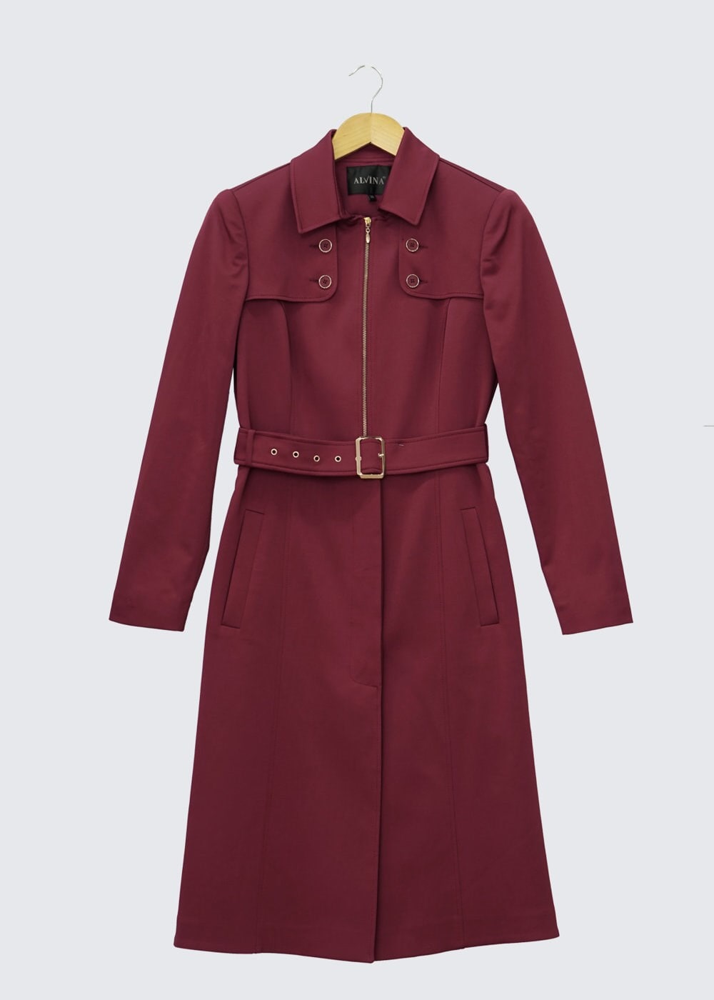 Tesettür giyim BORDO 1394 TRENÇKOT