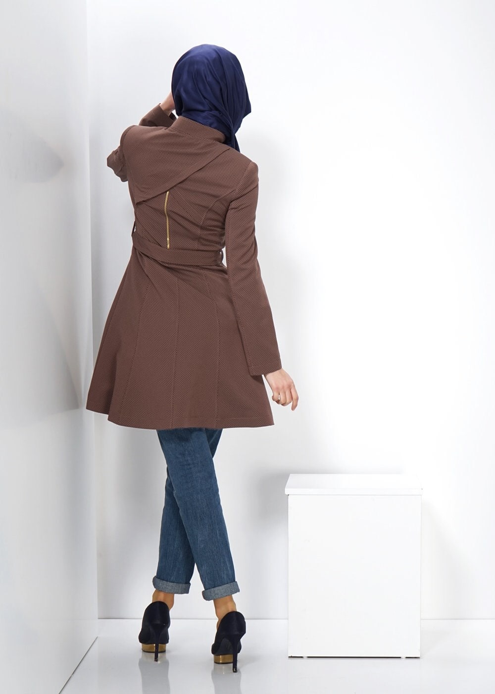 Tesettür giyim PUDRA 1396 BEGÜM 43580 TRENCH 36/42(38-40 )TEK42