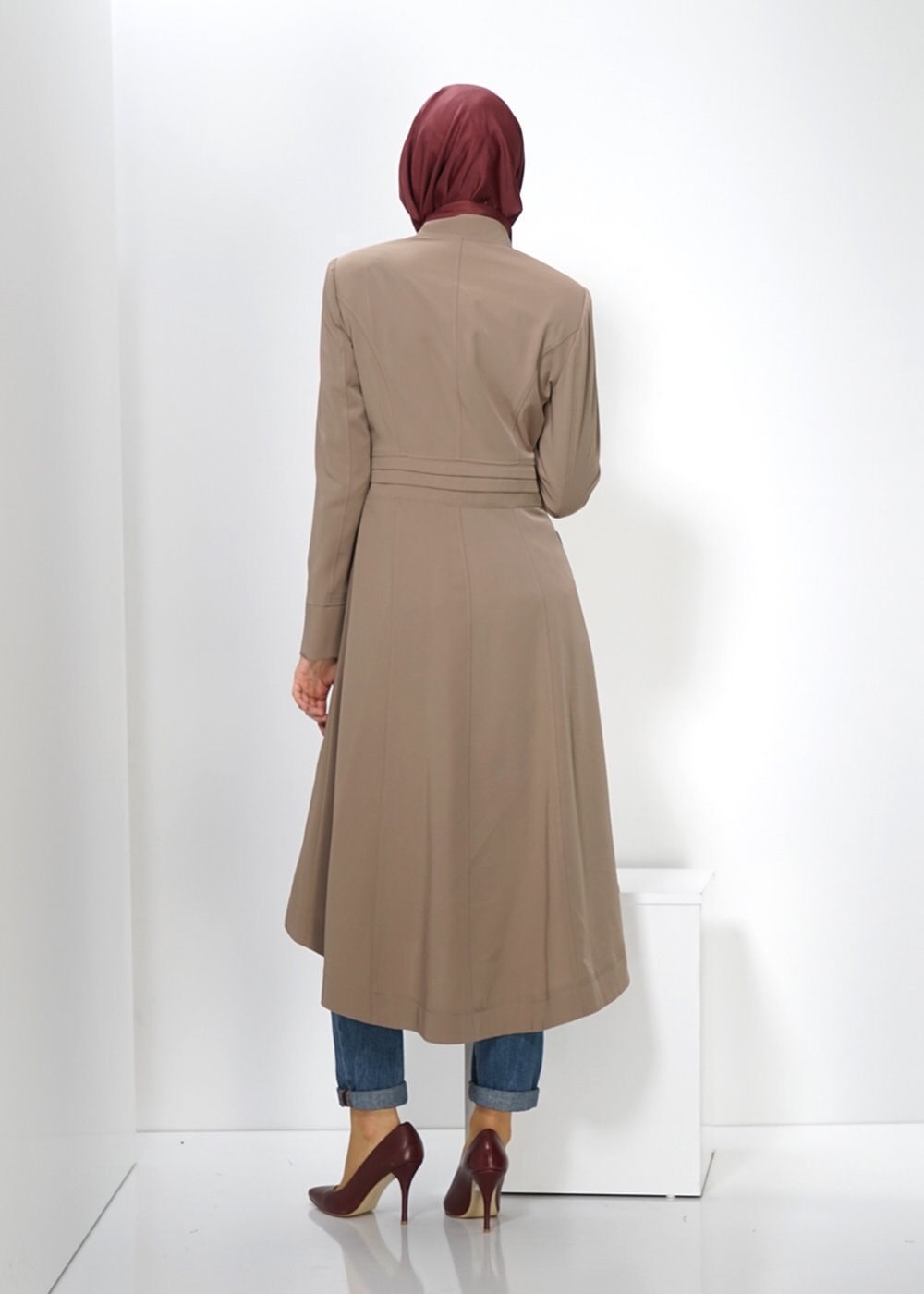 Tesettür giyim TABA 1398 TRENÇKOT