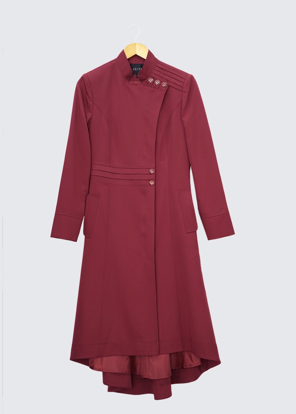 Tesettür giyim BORDO 1398 TRENÇKOT