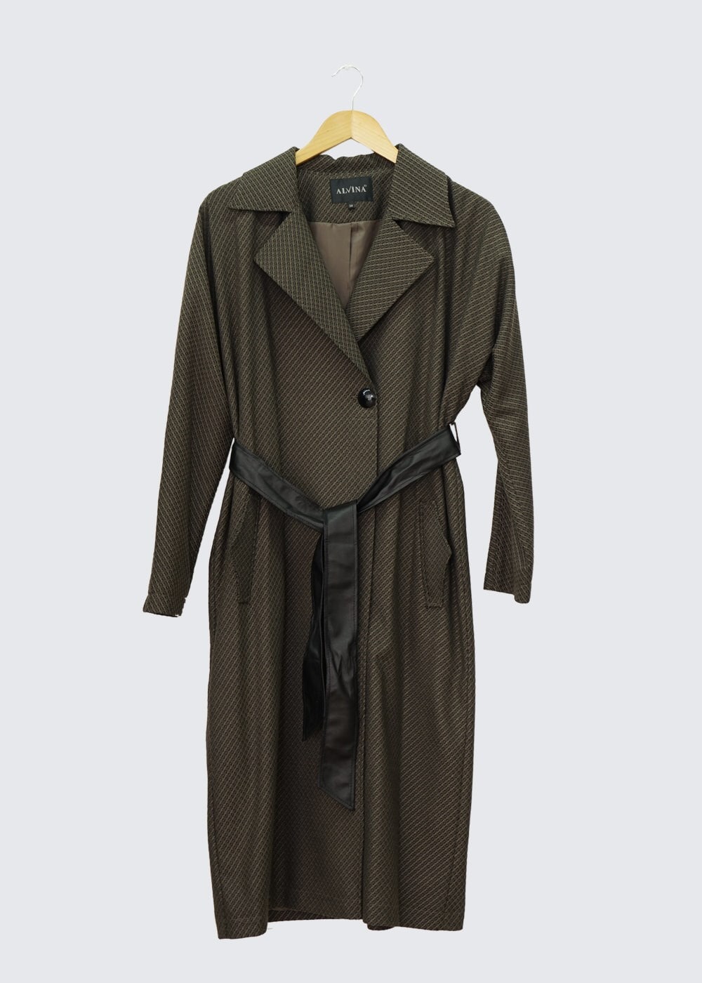 Tesettür giyim VİZON 1402 TRENÇKOT