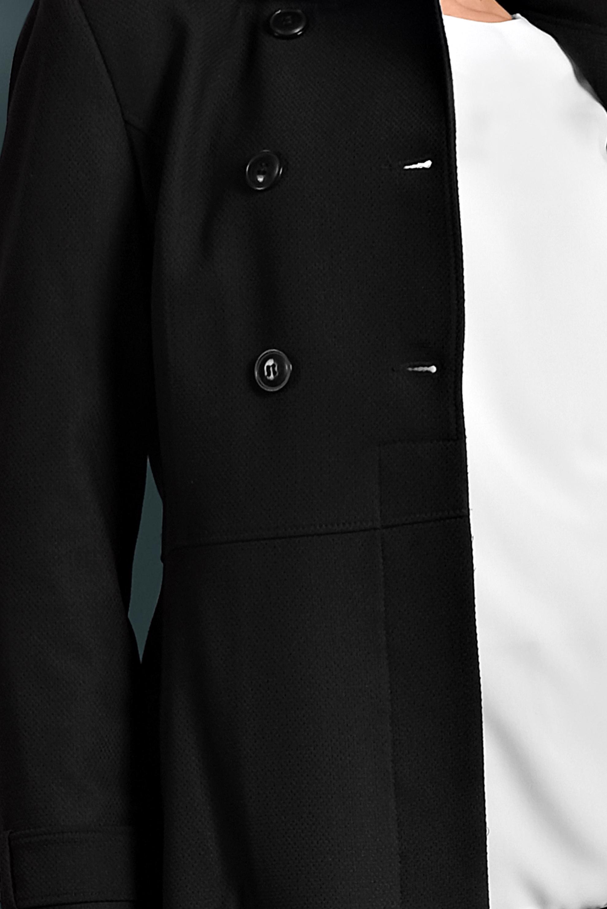 Tesettür giyim SİYAH ETEĞİ VOLANLI TRENÇKOT 1405