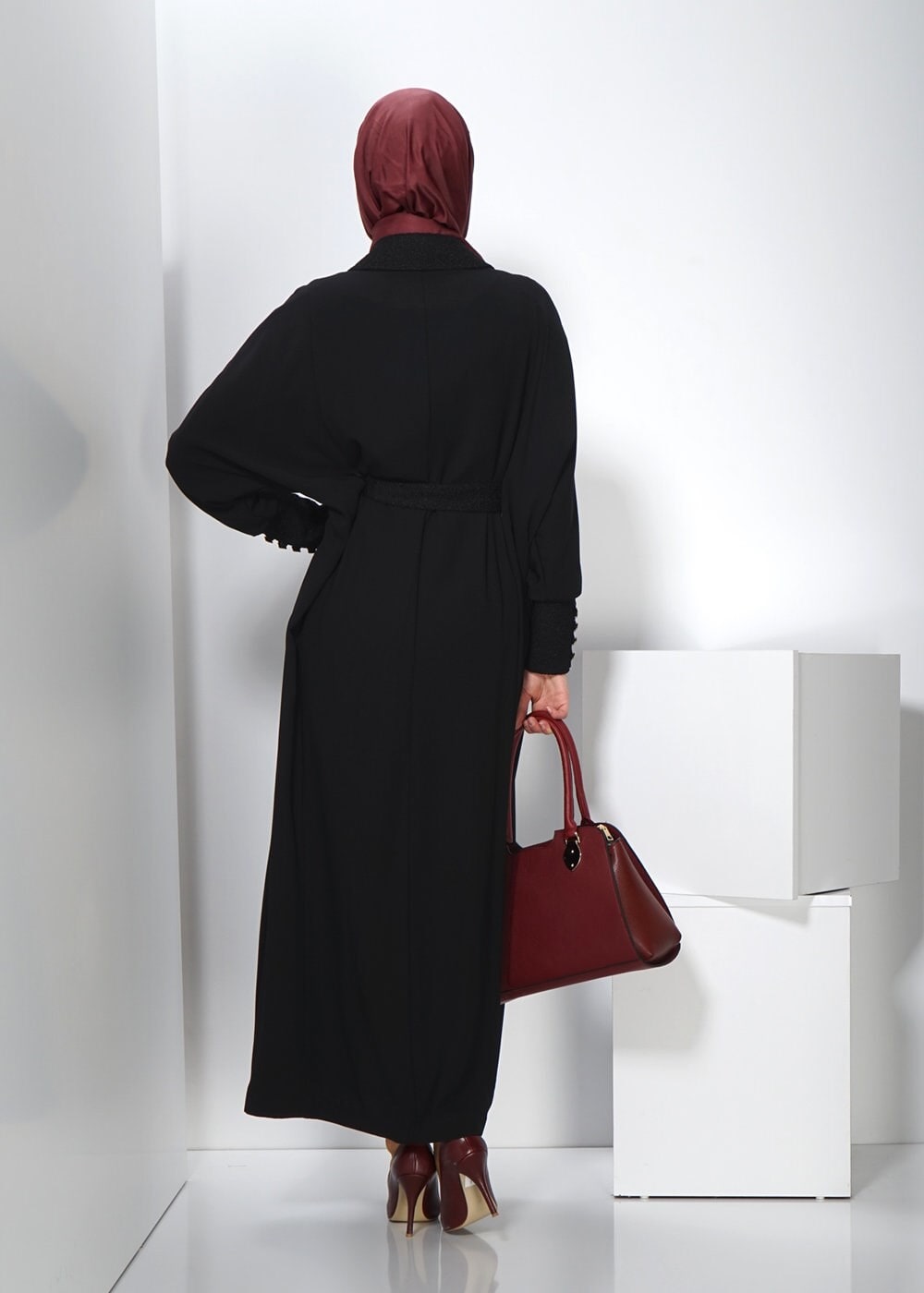 Tesettür giyim SİYAH 1406 PARDESÜ 