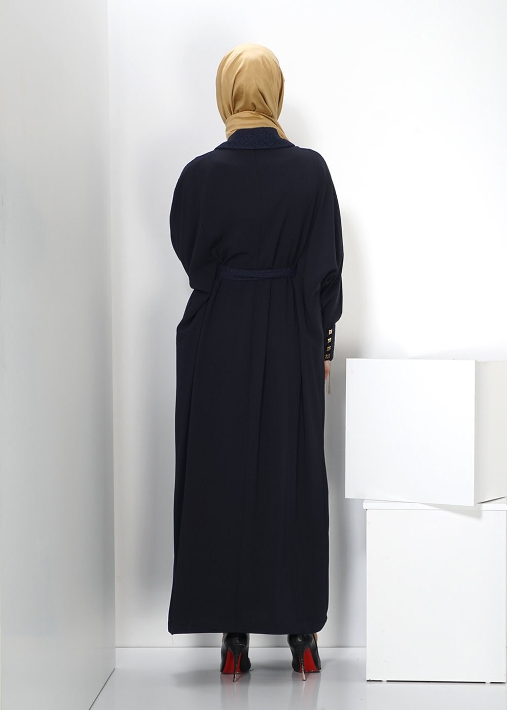 Tesettür giyim LACİVERT 1406 PARDESÜ 