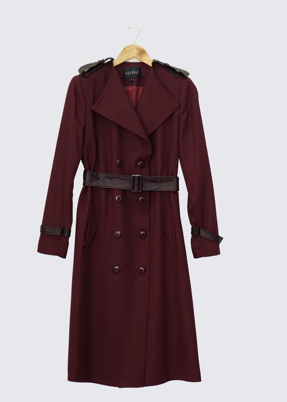 Tesettür giyim BORDO 1412 TRENÇKOT