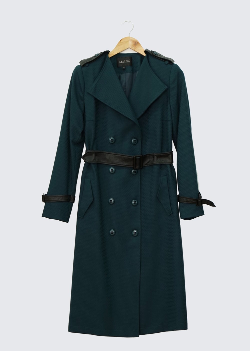 Tesettür giyim MAVİ 1412 TRENÇKOT