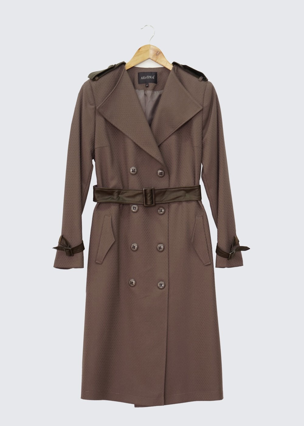 Tesettür giyim VİZON 1412 TRENÇKOT