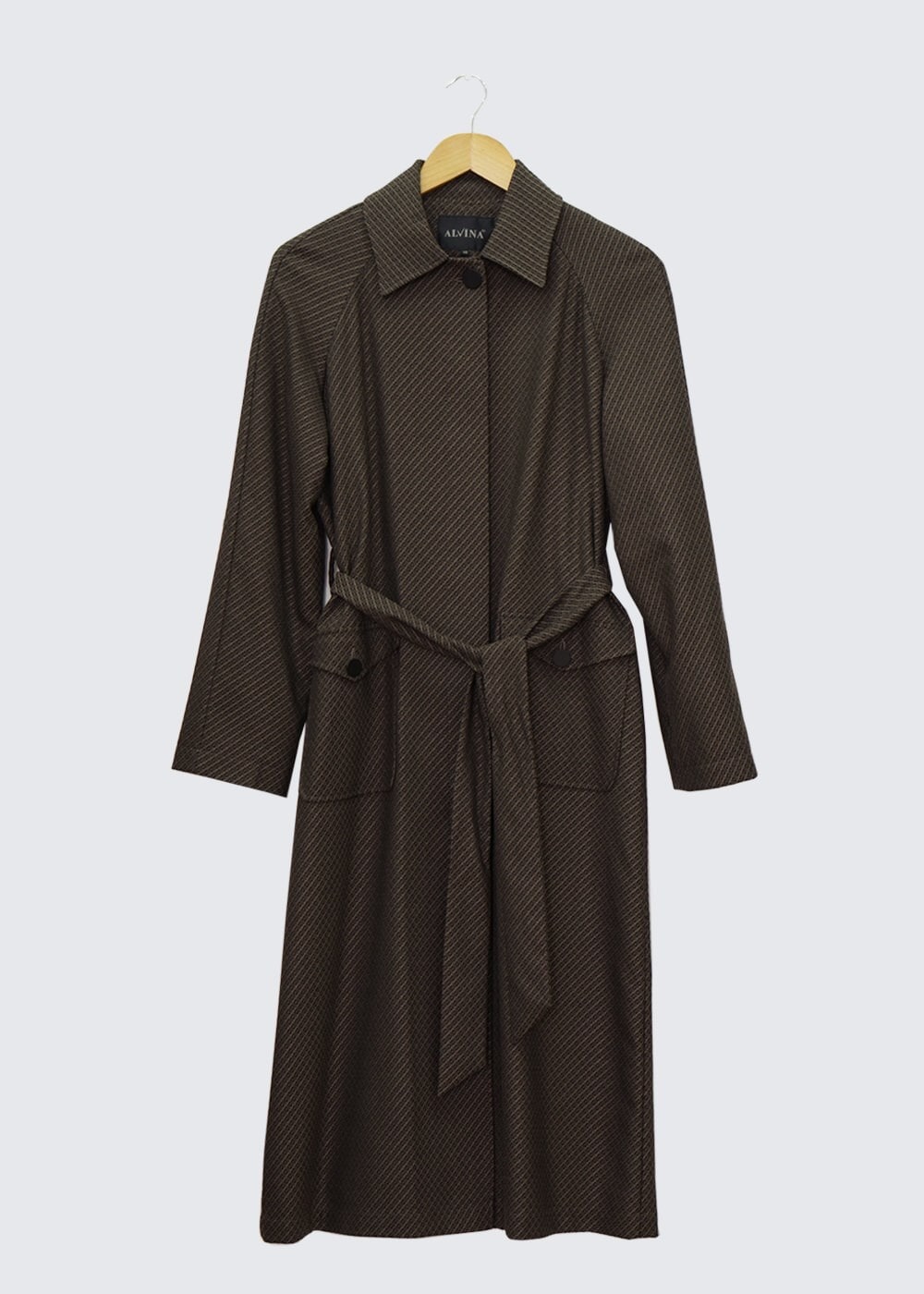 Tesettür giyim VİZON 1414 TRENÇKOT