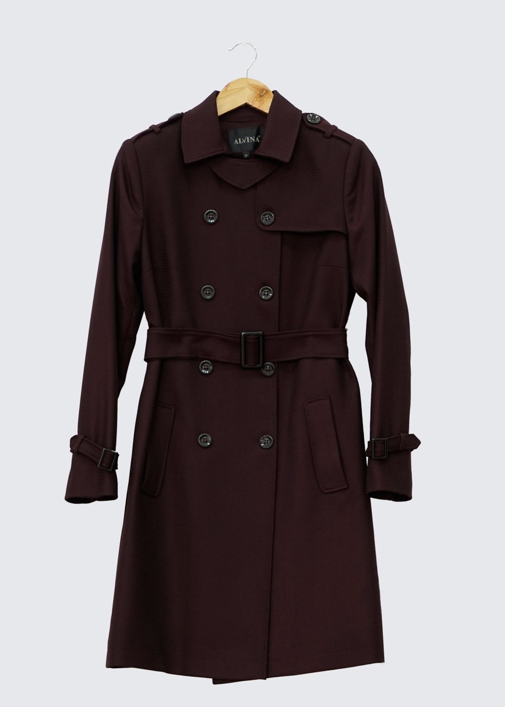 Tesettür giyim BORDO 1416 TRENÇKOT