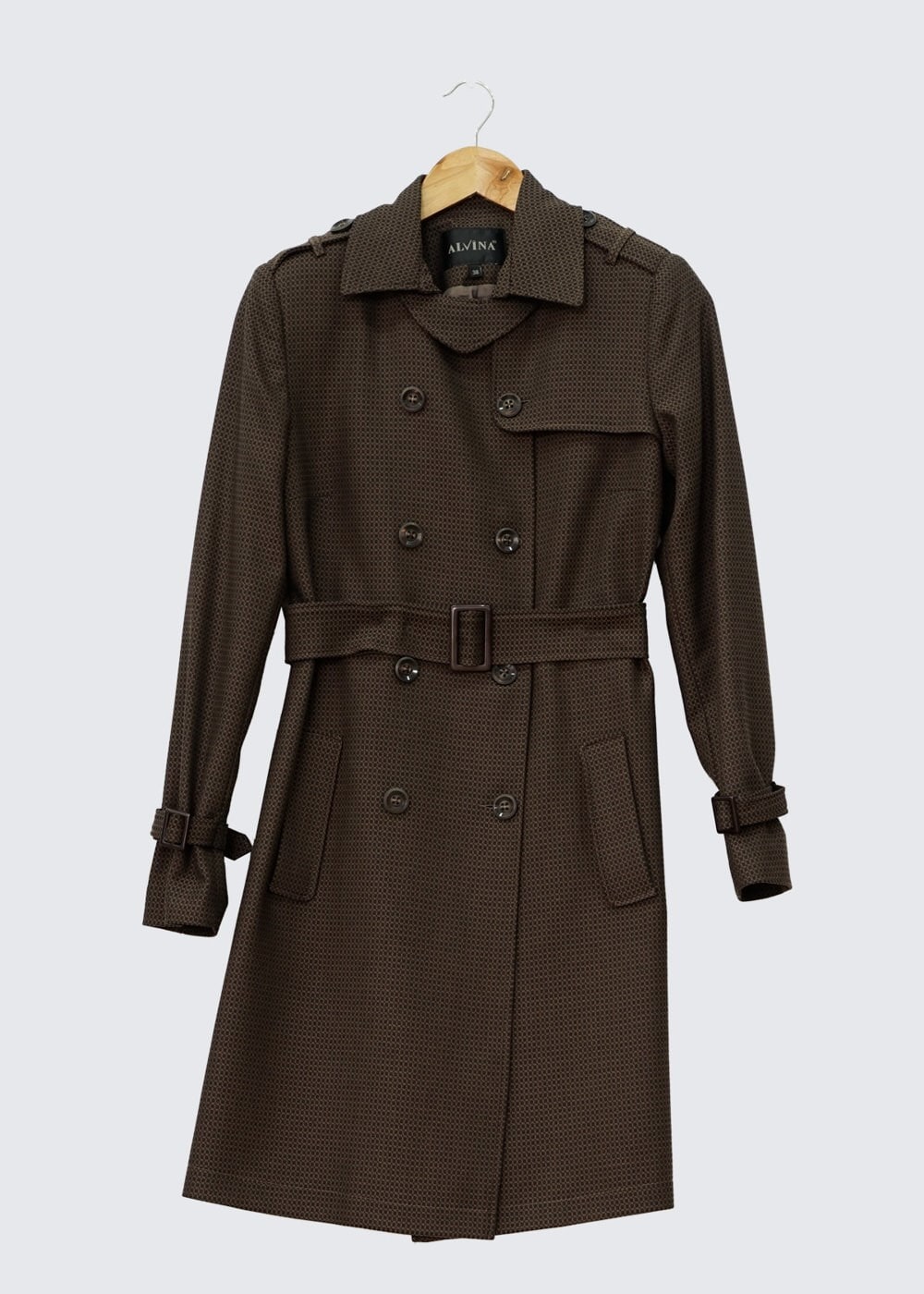 Tesettür giyim VİZON 1416 TRENÇKOT