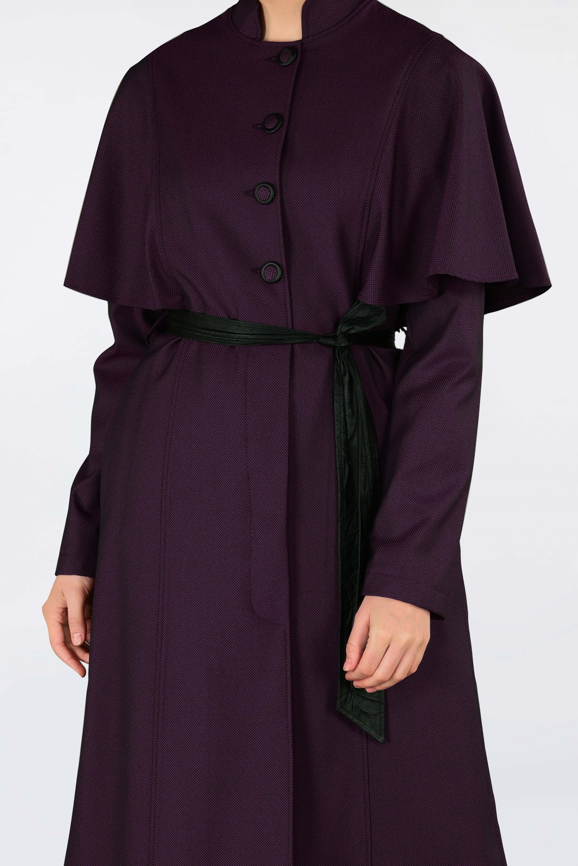 Tesettür giyim MÜRDÜM 1380-1 TRENÇKOT