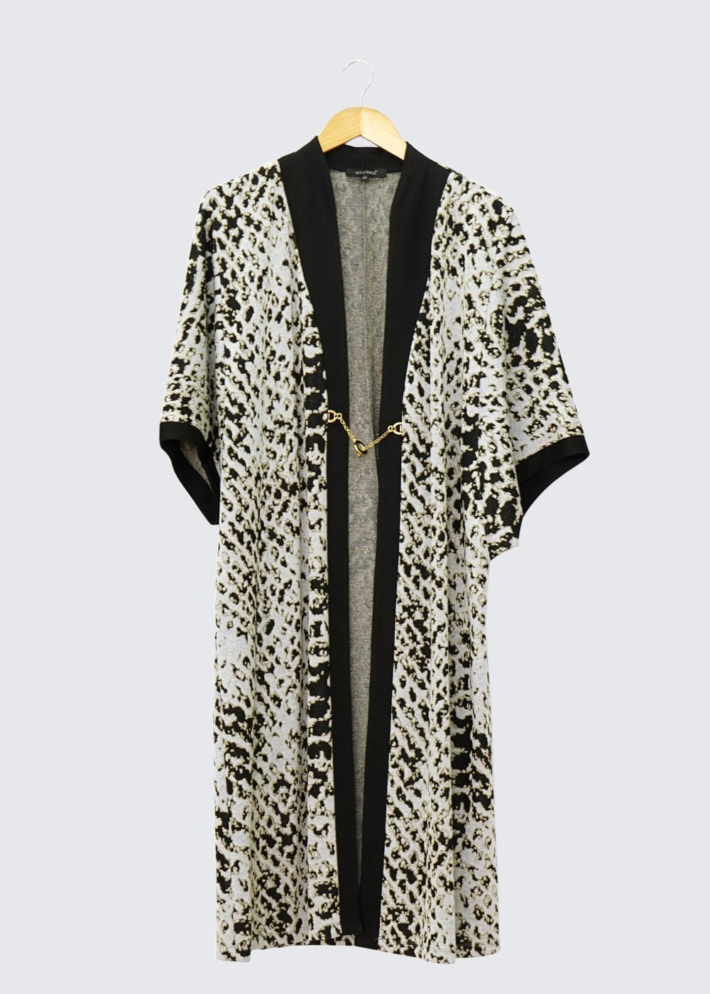 Vêtements hijab NOIR GILET EN TRICOT AGRAFE À DEVANT 2436 