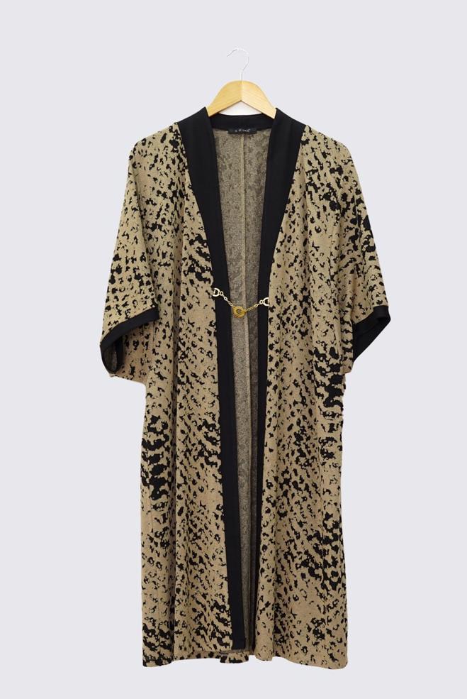 Vêtements hijab BRUN GILET EN TRICOT AGRAFE À DEVANT 2436  - ALVİNA