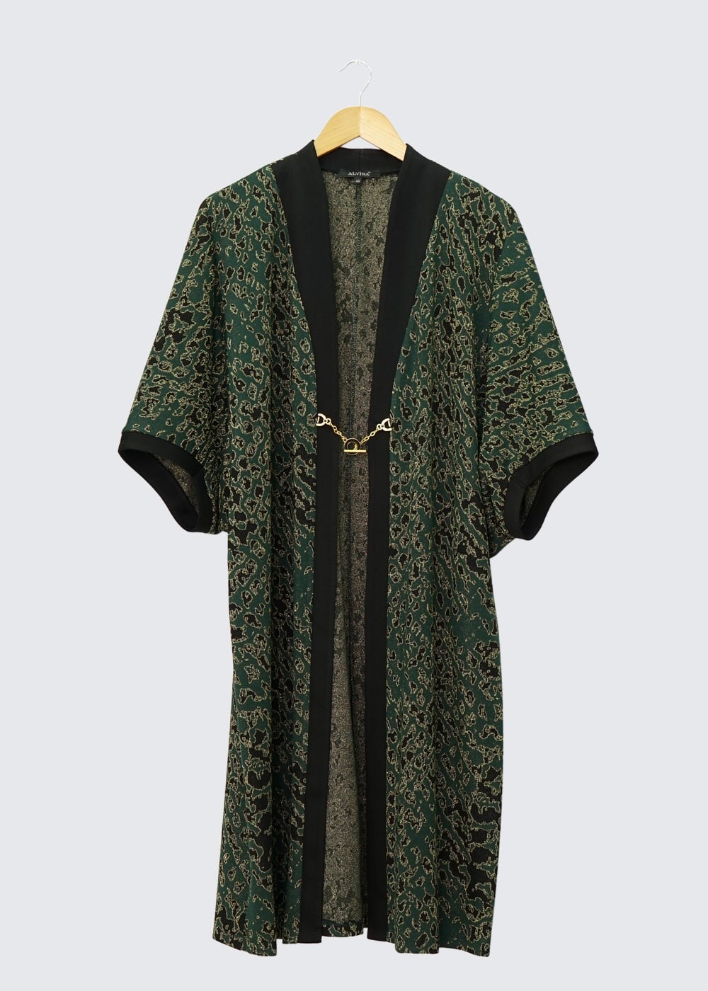 Hijab clothing GREEN KNIT CLASP-FRONT VEST 2436 