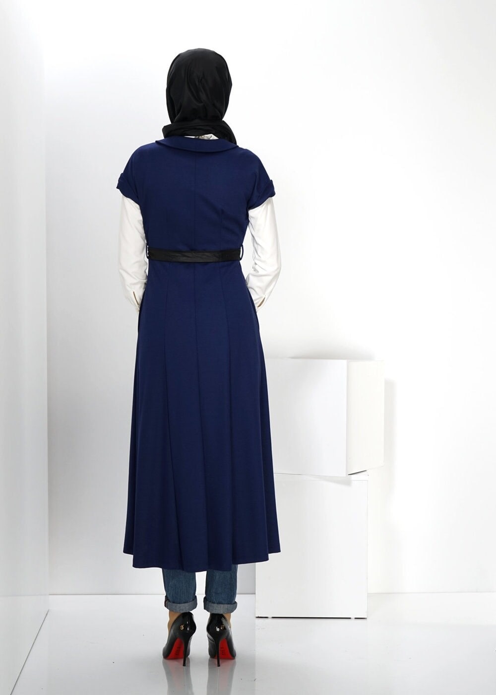 Tesettür giyim LACİVERT 4513 YELEK