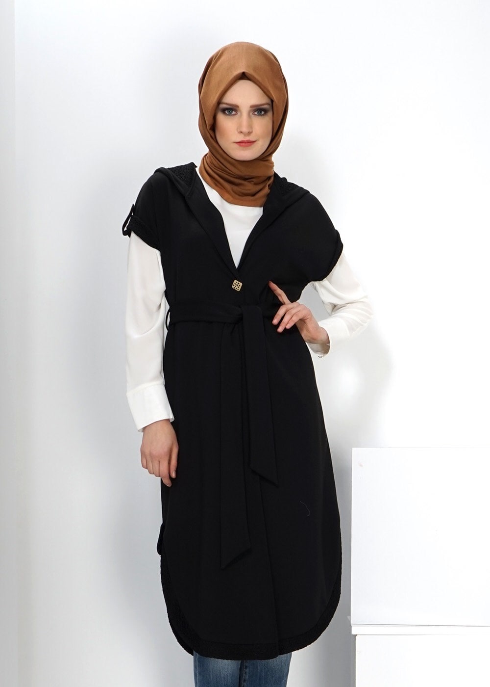 Tesettür giyim SİYAH 4514 YELEK