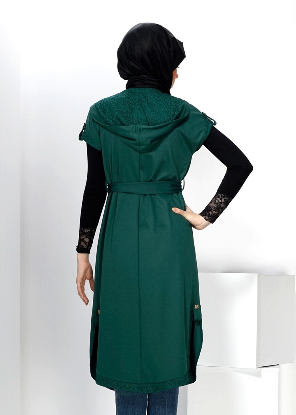 Tesettür giyim YEŞİL 4514 YELEK