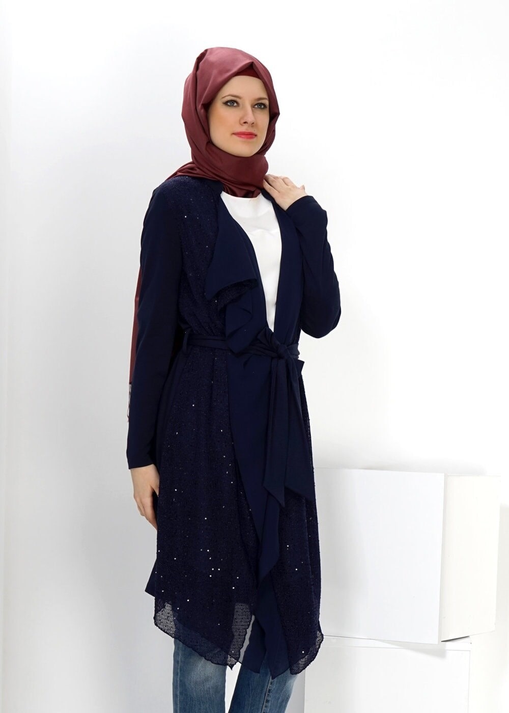 Tesettür giyim LACİVERT 4526 TUNİK