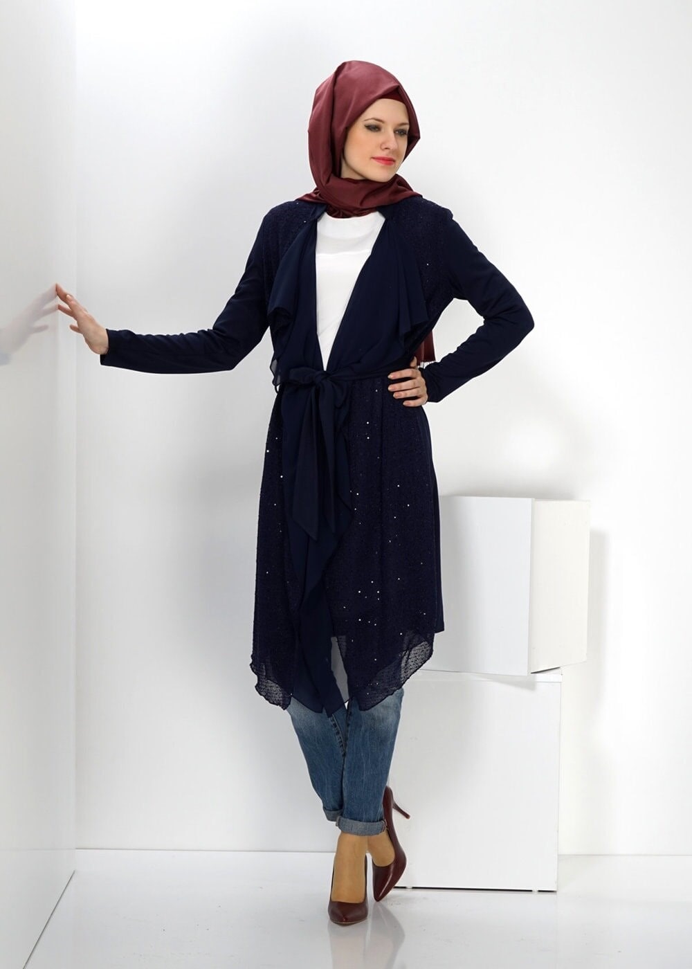 Tesettür giyim LACİVERT 4526 TUNİK