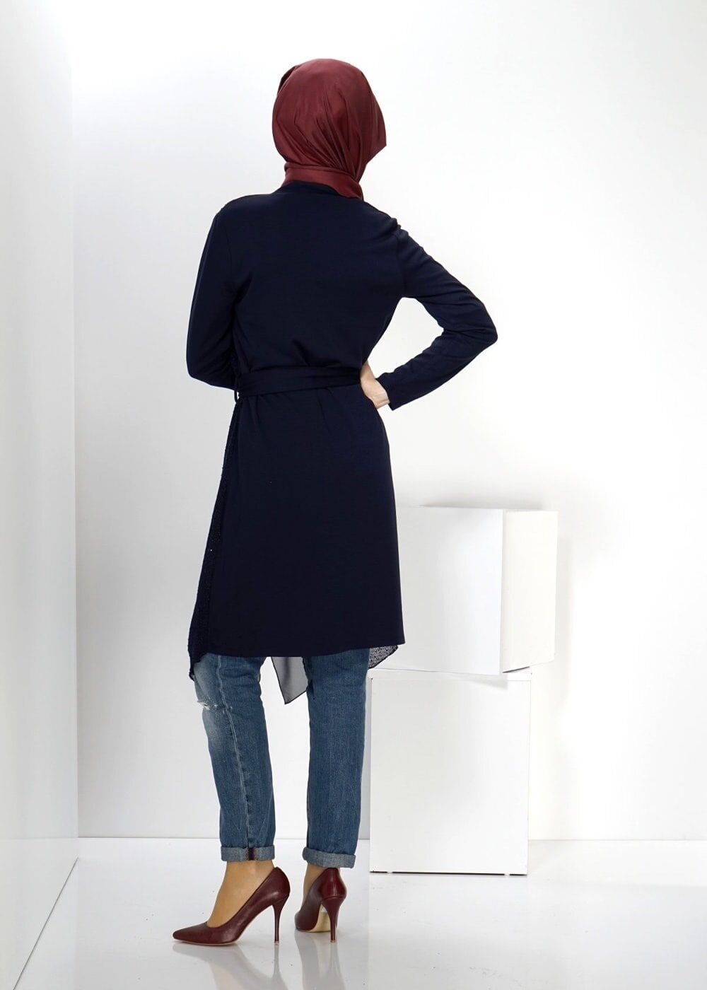Tesettür giyim LACİVERT 4526 TUNİK