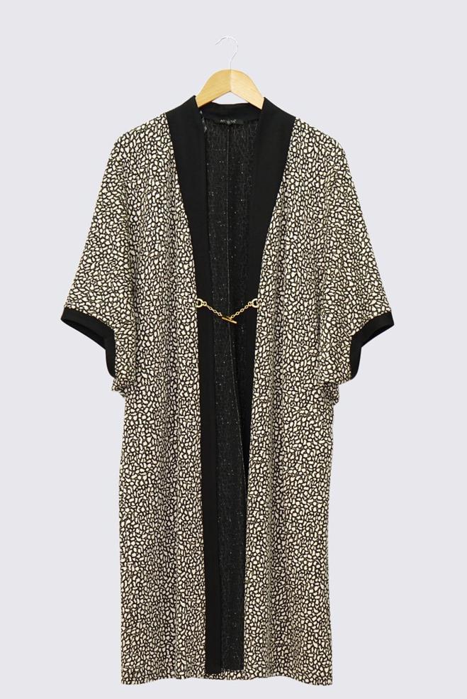 Vêtements hijab NOIR GILET EN BRILLANTE 2436-1  - ALVİNA