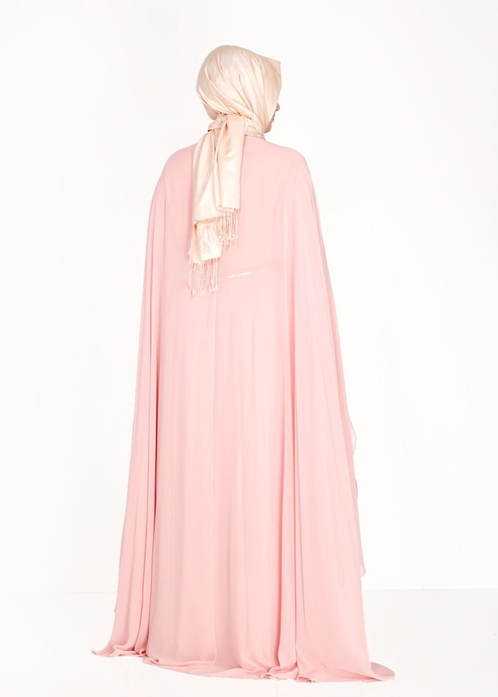 Tesettür giyim PUDRA 5013 New Multi Şifon Tesettür Abiye