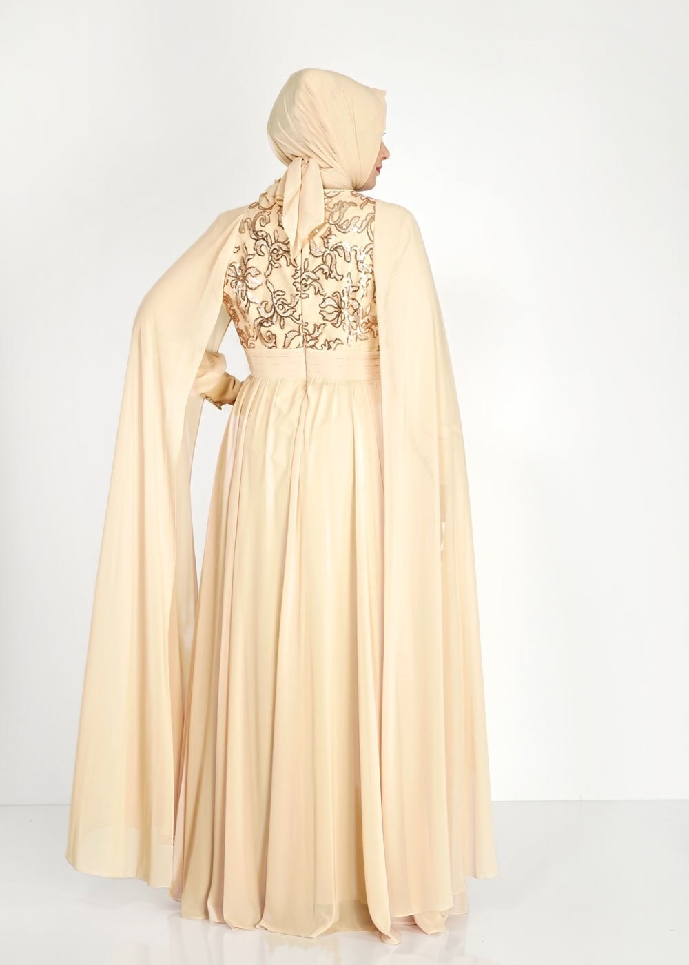 Tesettür giyim BEJ 5015 New Multi Şifon Tesettür Abiye