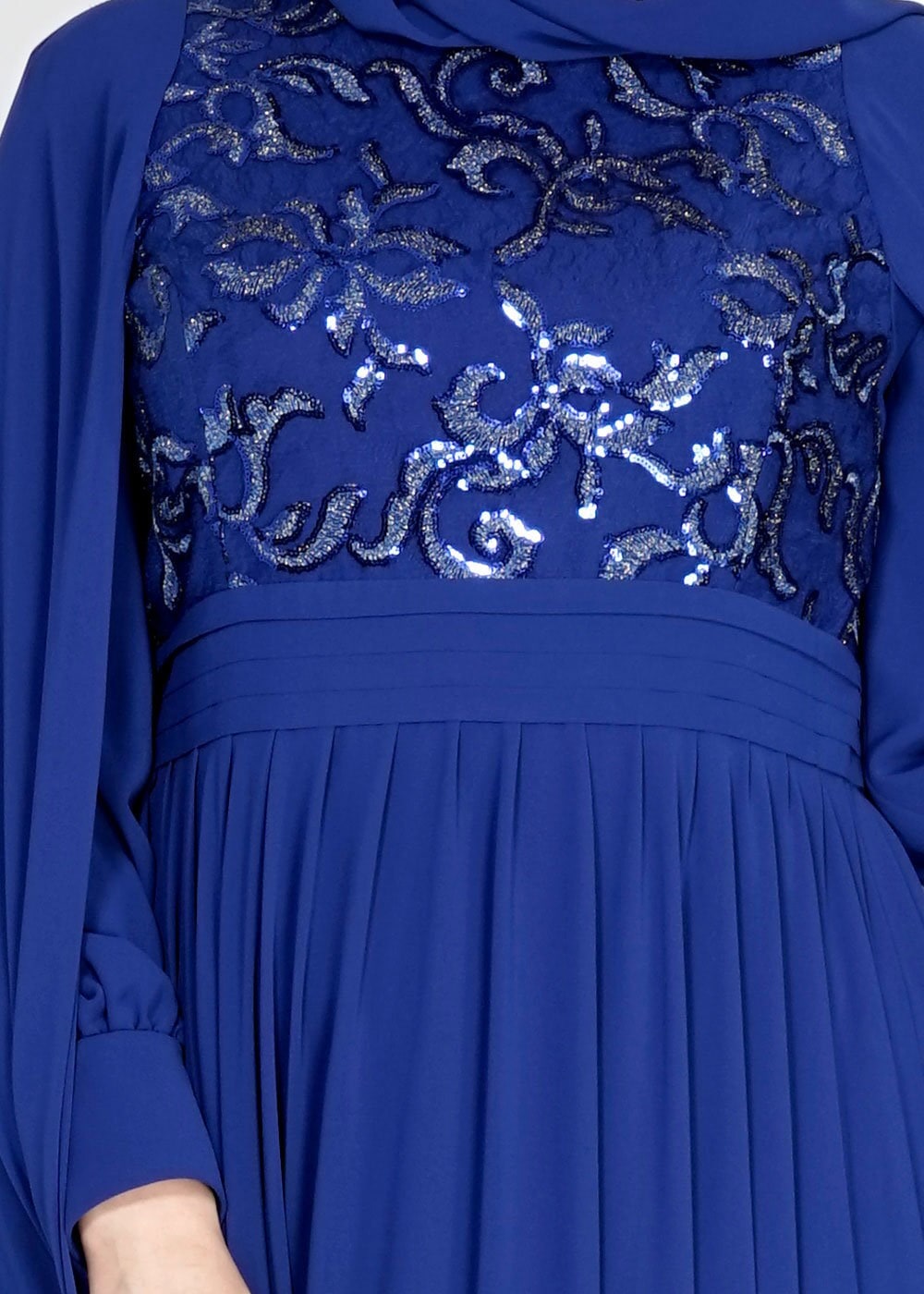 Tesettür giyim LACİVERT 5015 New Multi Şifon Tesettür Abiye