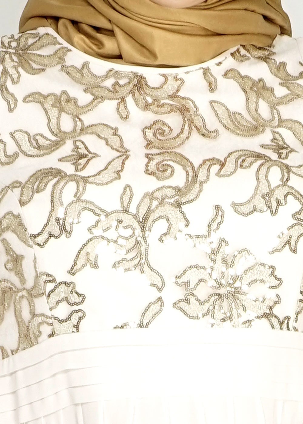 Tesettür giyim EKRU 5015 New Multi Şifon Tesettür Abiye