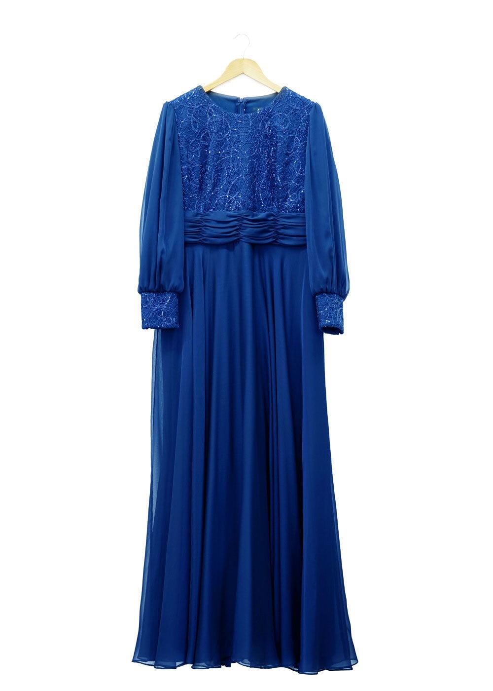 Tesettür giyim LACİVERT 5021 Fransız Şifon Tesettür Abiye