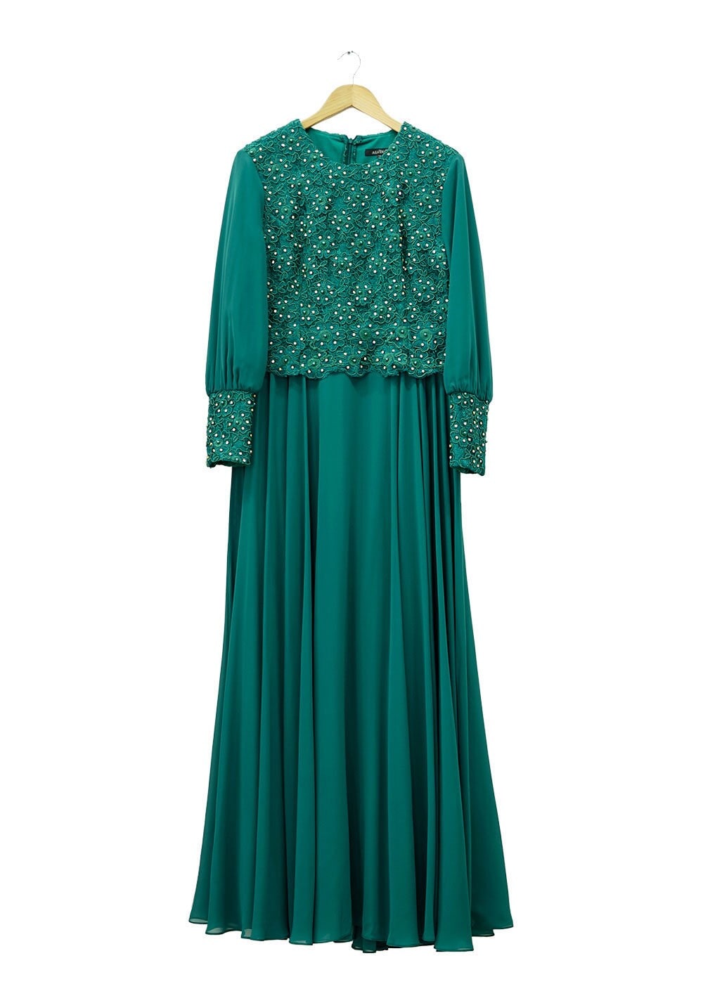 Tesettür giyim YEŞİL 5049 New Multi Şifon Tesettür Abiye