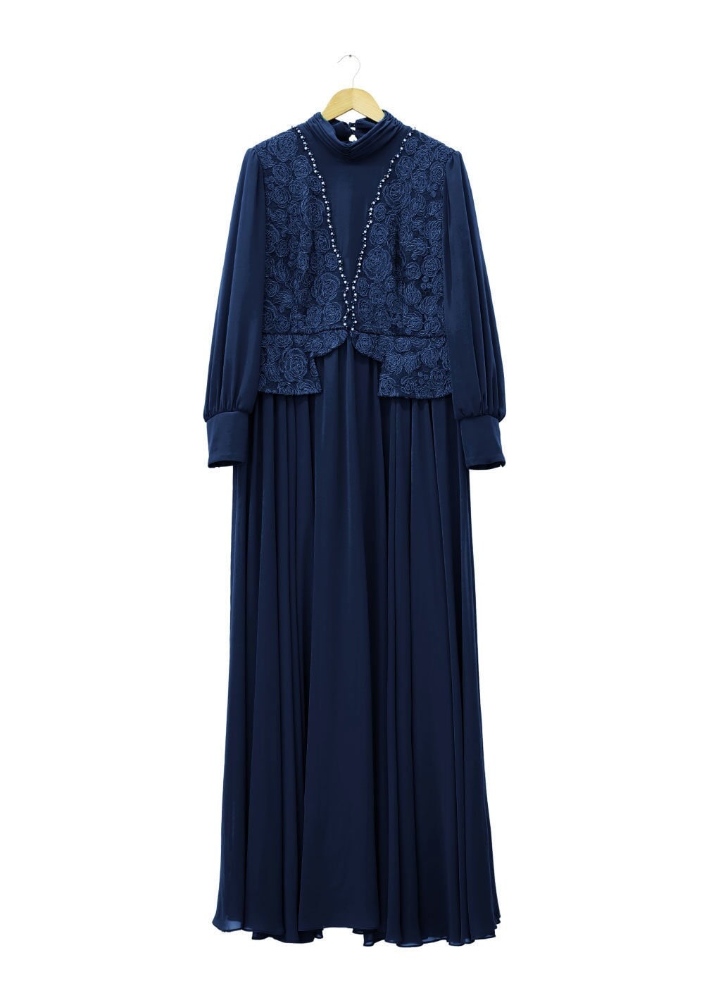 Tesettür giyim LACİVERT 5053 New Multi Şifon Tesettür Abiye