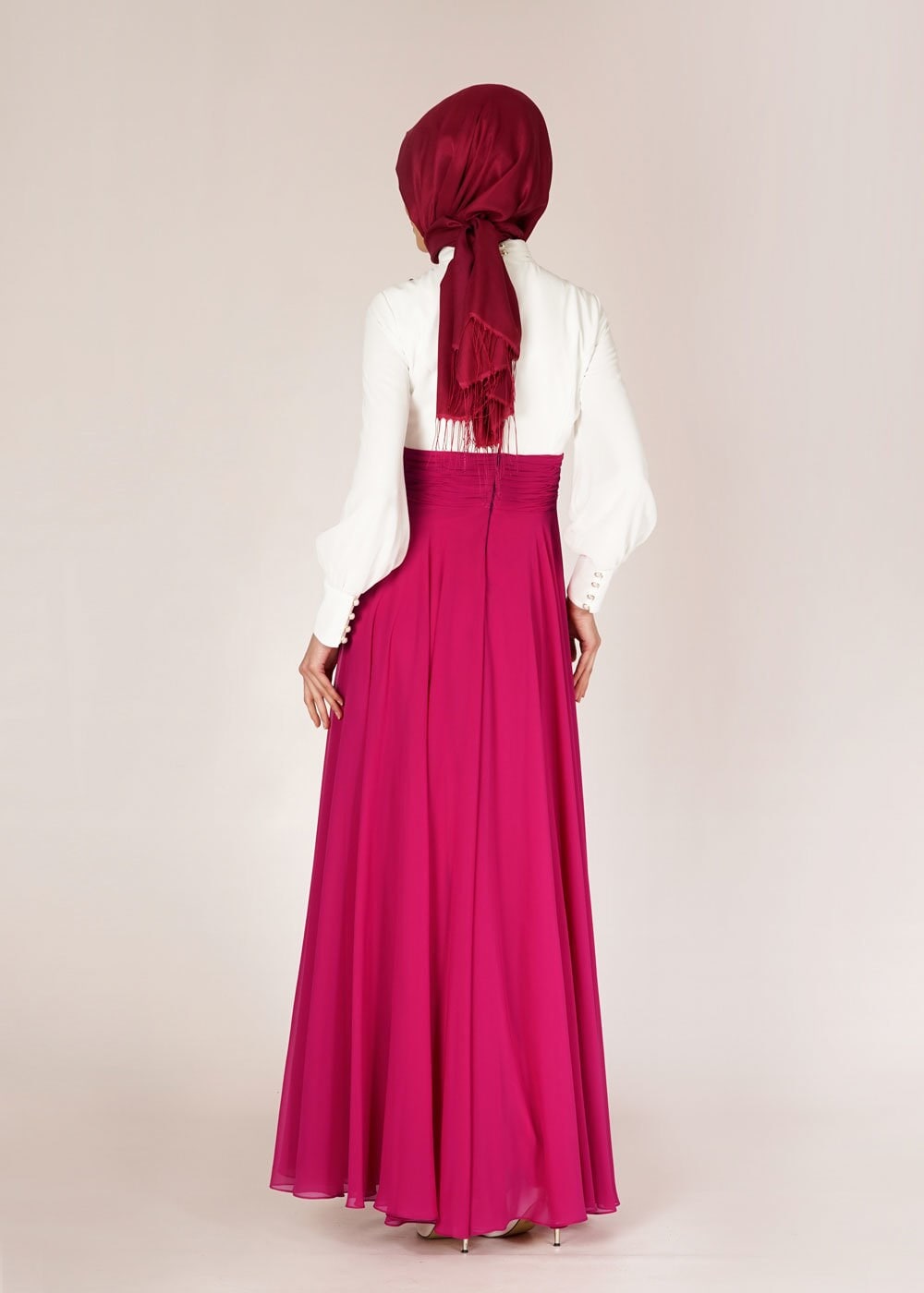 Tesettür giyim MOR 5054 New Multi Şifon Tesettür  Abiye