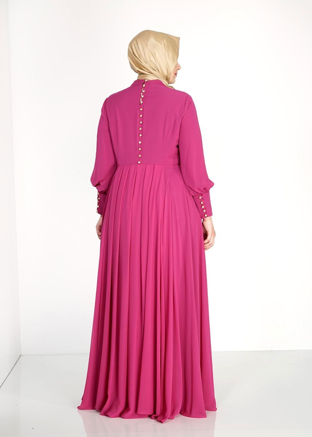 Tesettür giyim MOR 5056 New Multi Şifon Tesettür Abiye