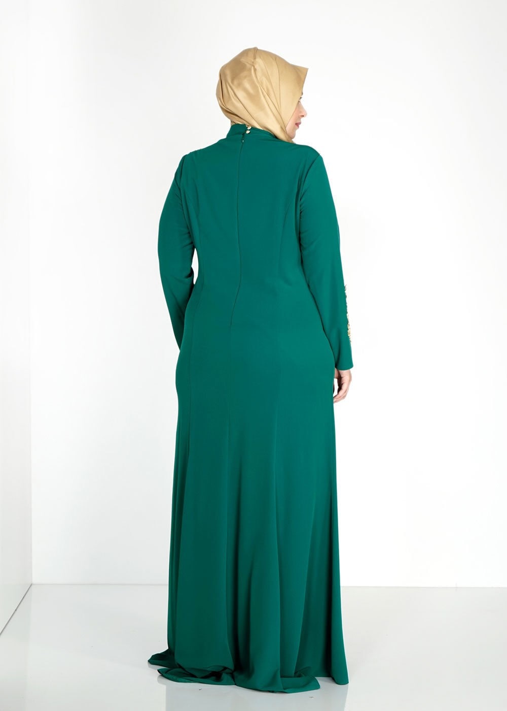 Tesettür giyim YEŞİL 5058 Criss Tesettür Abiye