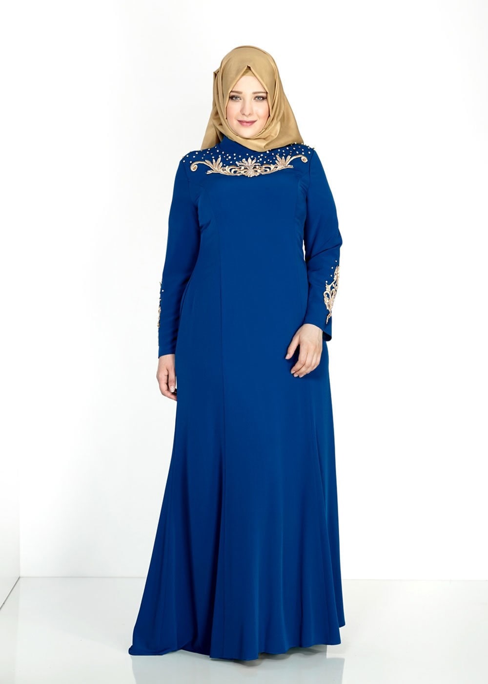 Tesettür giyim LACİVERT 5058 Criss Tesettür Abiye