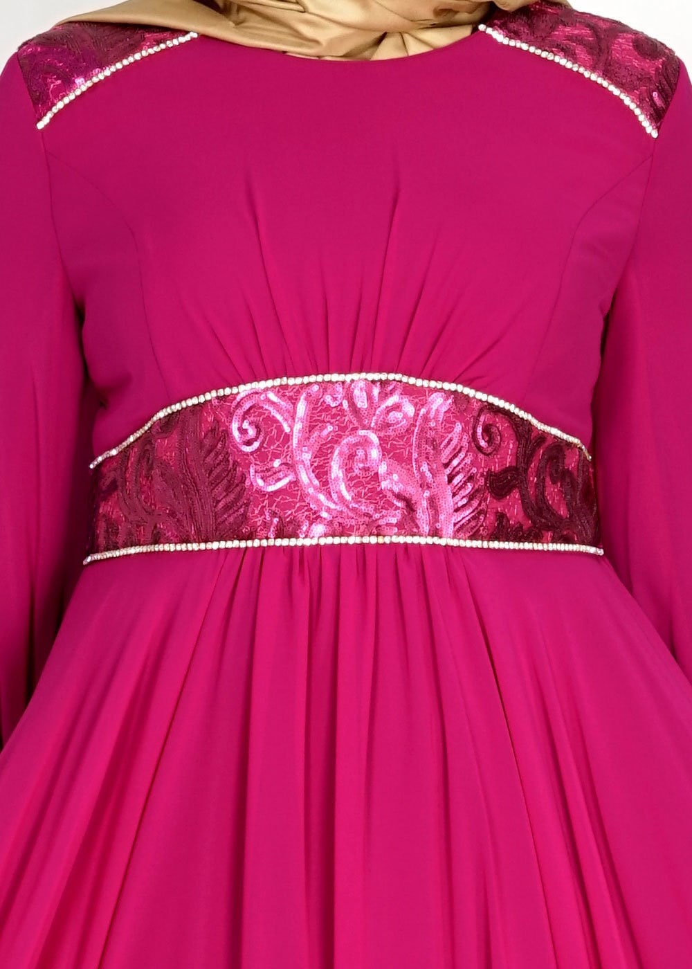 Tesettür giyim MOR 5069 New Multi Şifon Tesettür Abiye