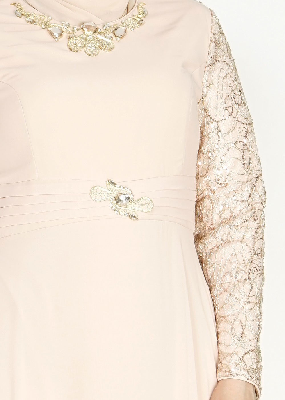 Tesettür giyim BEJ 5081 New Multi Şifon Tesettür Abiye