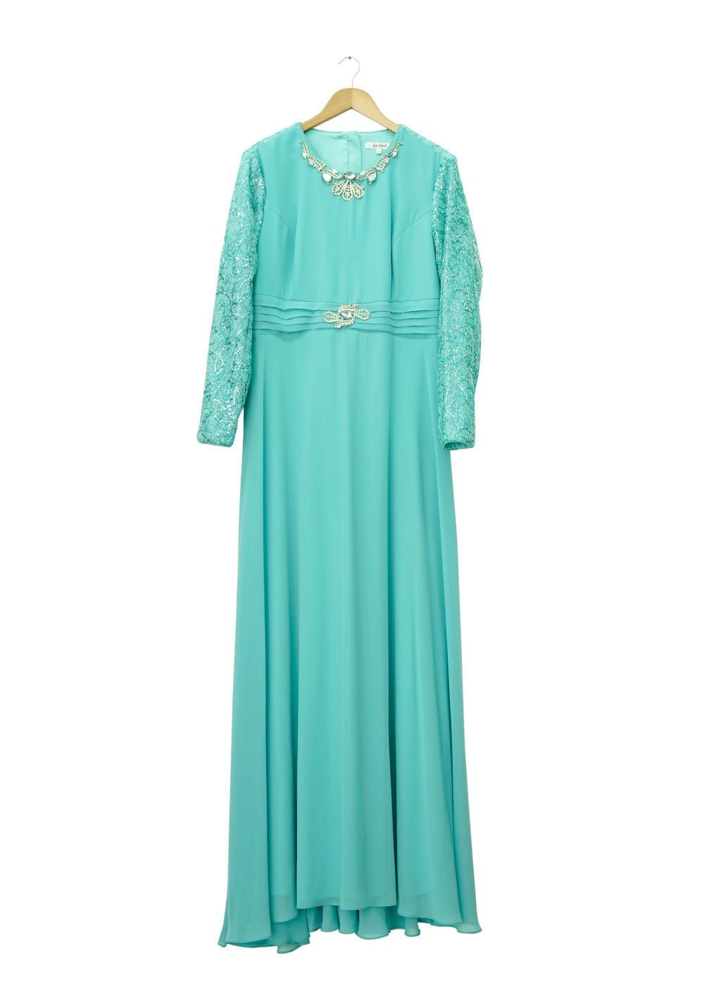 Tesettür giyim YEŞİL 5081 New Multi Şifon Tesettür Abiye