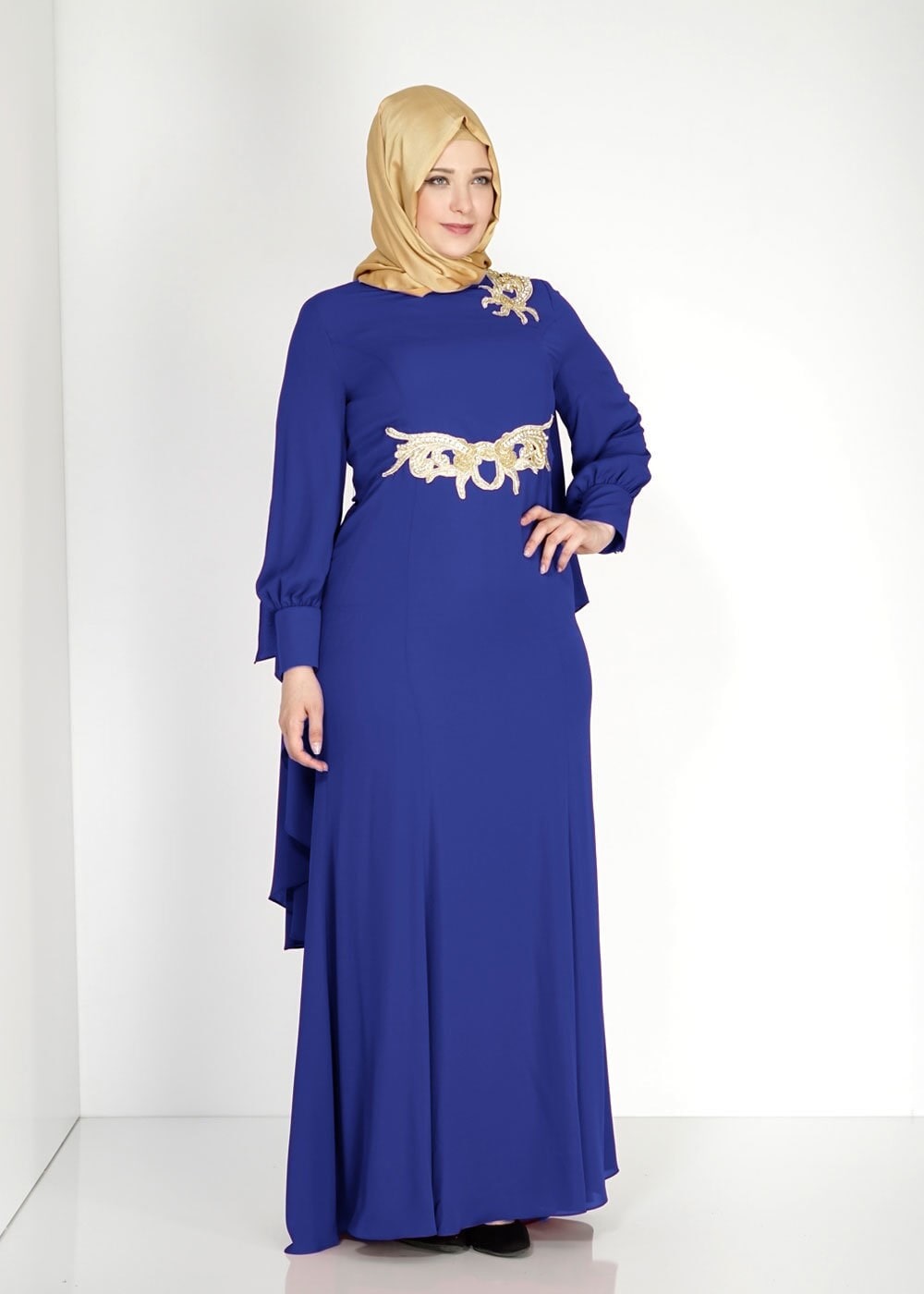 Tesettür giyim MAVİ 5092 Sisley Tesettür Tesettür Abiye