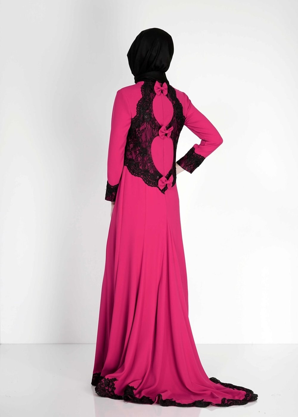 Tesettür giyim FUŞYA 5100 Suzanna Tesettür  Abiye