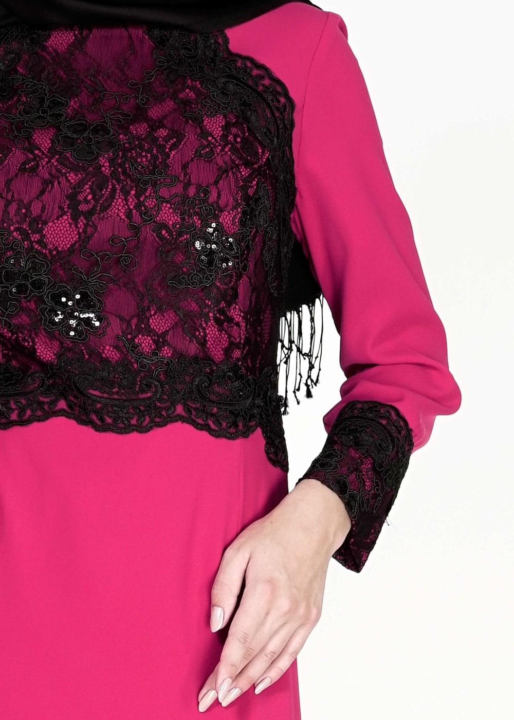 Tesettür giyim FUŞYA 5100 Suzanna Tesettür  Abiye