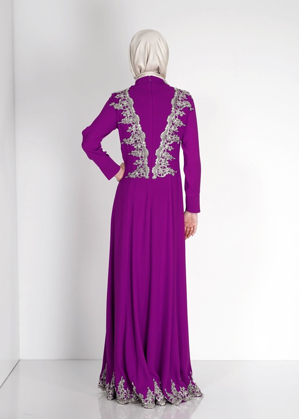 Tesettür giyim MOR 5101 Suzanna Tesettür  Abiye Elbise